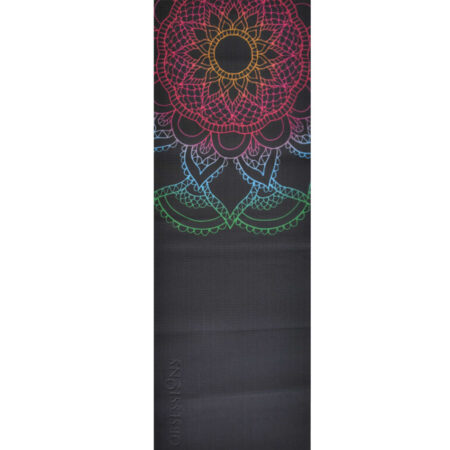 Black Printed Yoga Mat