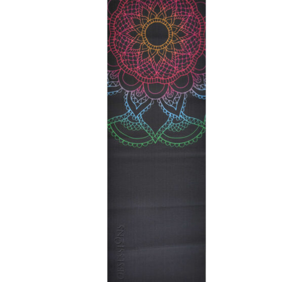 Black Printed Yoga Mat