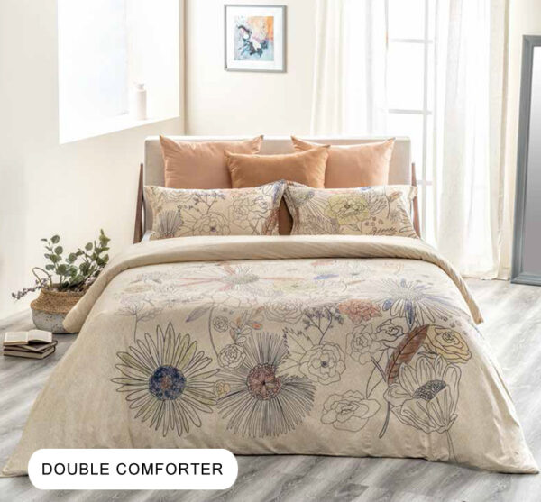 Doodle Mellow Buff Double Comforter