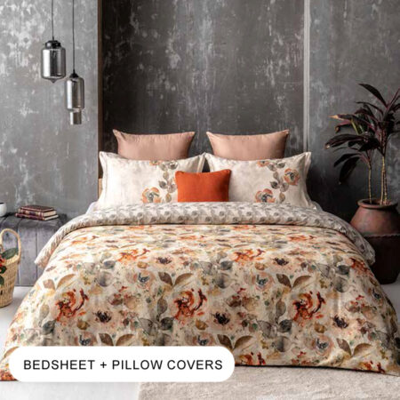 Garden of Roses Harvest Pumpkin Double Bedsheet