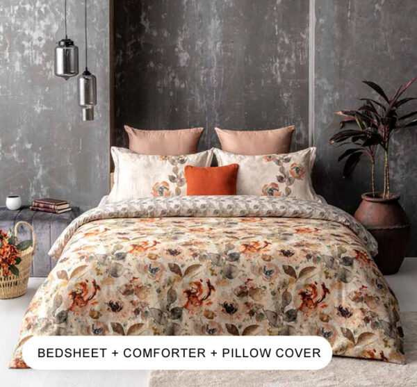 Garden of Roses Harvest Pumpkin Double Bedding Set