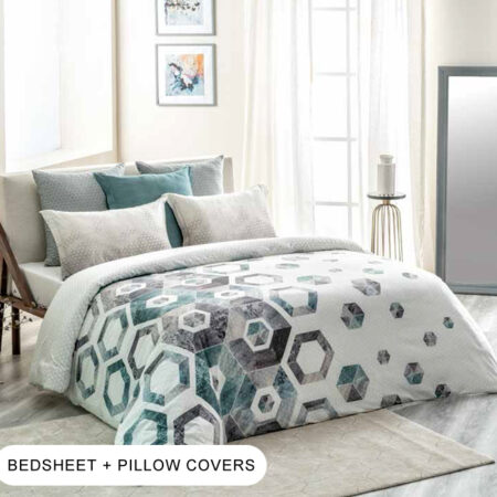 Honeymaize Teal Blue Double Bedhseet