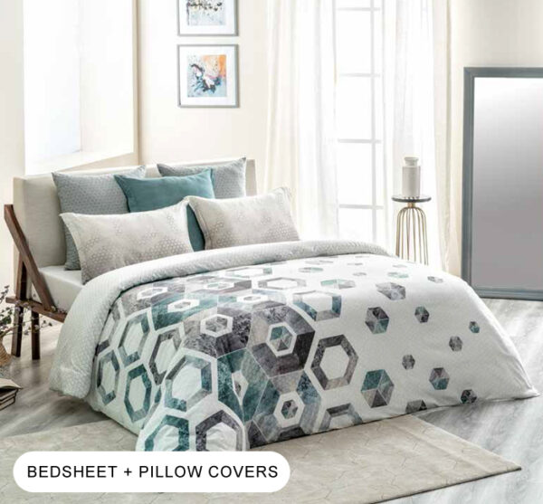 Honeymaize Teal Blue Double Bedhseet