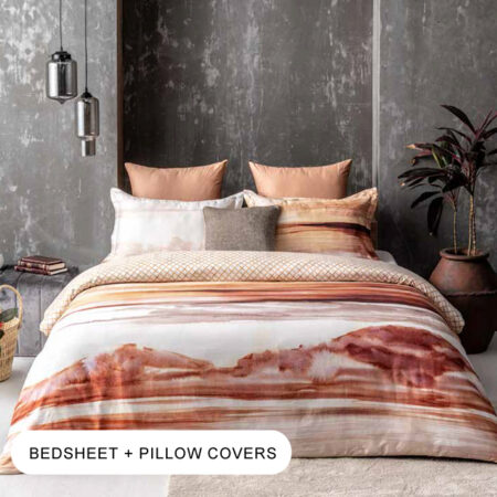 Marisol Amber Brown Double Bedsheet