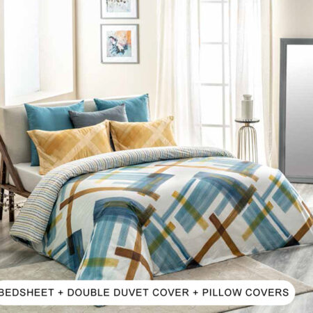 Ray Horizon Blue Double Bedding Set